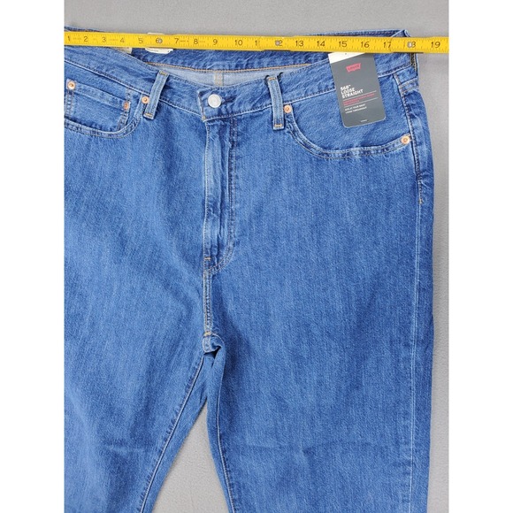 New Men Size 36x32 Levi's Premium 568 Loose Straight Linen+ Med Wash Jeans - Picture 9 of 12